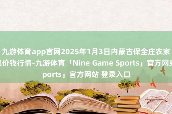 九游体育app官网2025年1月3日内蒙古保全庄农家具批发市集价钱行情-九游体育「Nine Game Sports」官方网站 登录入口